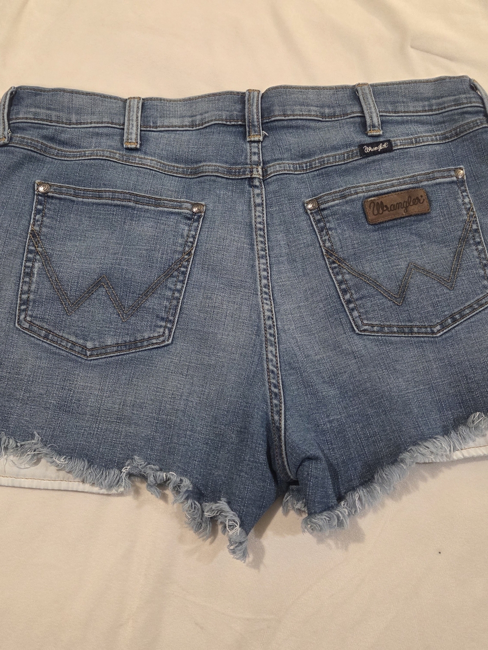 Wrangler Women's Light Blue Denim Cutoff Shorts